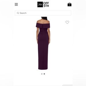 XSCAPE Women’s Purple Formal Dress.. Off Shoulder Size 4.. Worn one time.